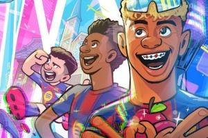 巴萨官推晒海报预热对阵大邱FC，亚马尔C位