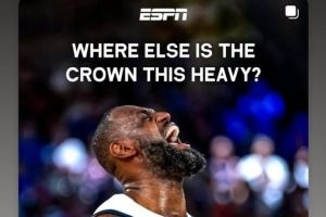 巴黎夺金一周年！ESPN评詹姆斯：王冠之重👑何处可比？后者转发