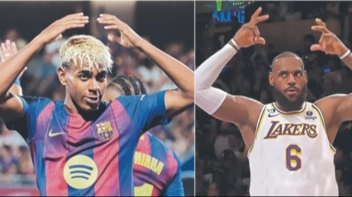 👑世体：亚马尔“戴王冠”庆祝的灵感来自LBJ，詹姆斯是他偶像