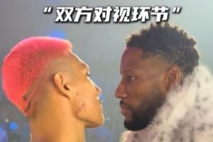 威姆斯夸张臂展拳击全面压制 前者砸击后脑+左勾拳轰倒恶鼠引争议