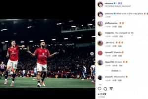 梅开二度！姆伯莫晒“嚣张”摊手庆祝照：在疯狂之地的精彩胜利！